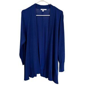 Chicos Royal Blue Sweater Open Front Cardigan Chicos Size 1 Womens Medium 8 Fall
